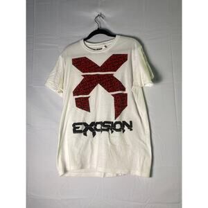 EXCISION Logo Graphic Print White T-shirt Women's Size Large